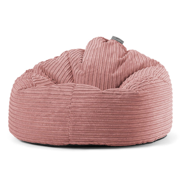 Pouf Poire, Archi - Côtelé Pêche 01