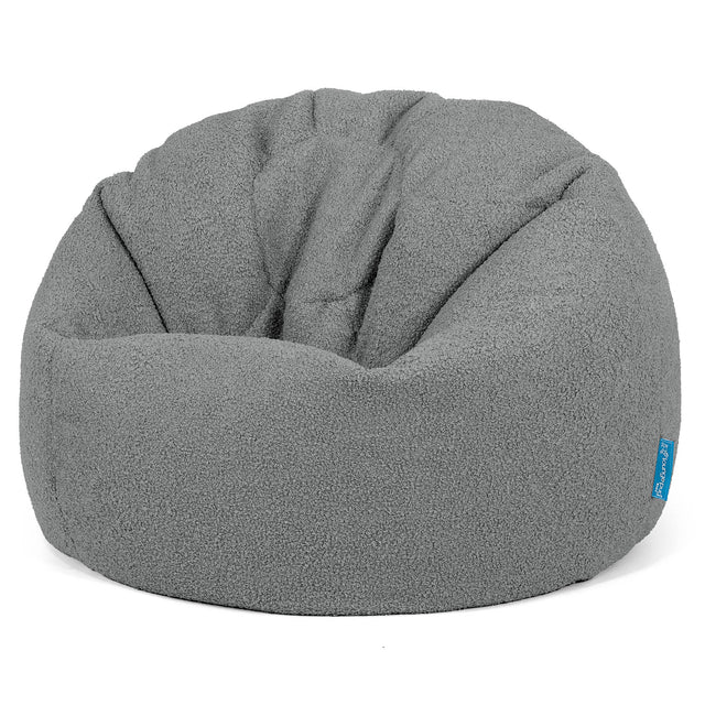 Pouf Poire Classique Enfant 1-5 ans - Bouclé Gris 01