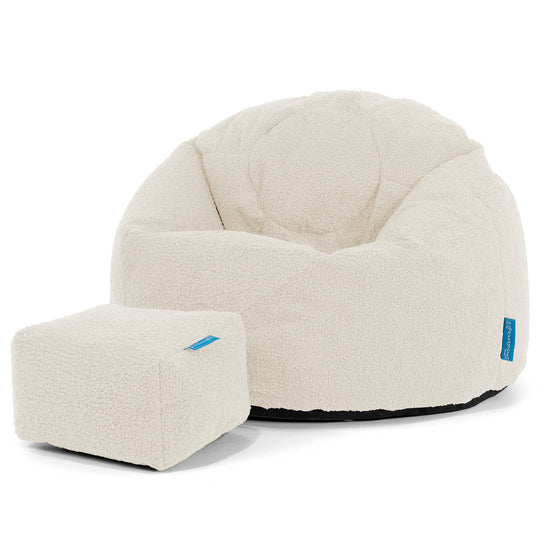 Pouf Poire Classique Enfant 1-5 ans - Bouclé Ivoire 02