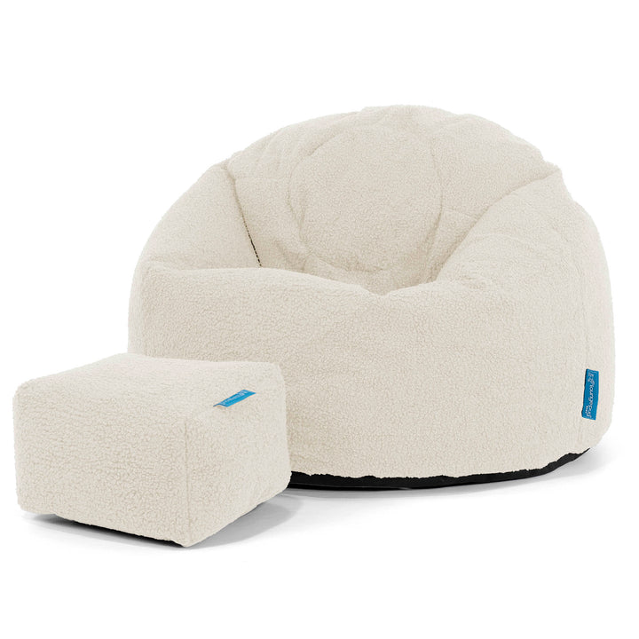 Pouf Poire Classique Enfant 1-5 ans - Bouclé Ivoire 02