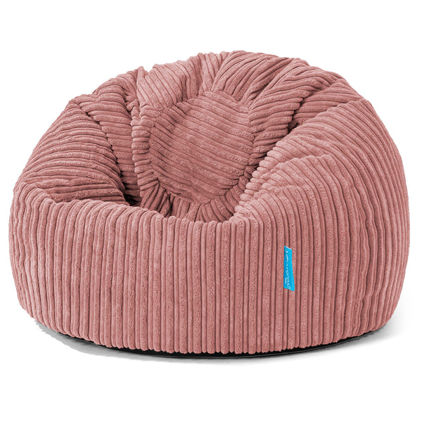 Pouf Poire Classique Enfant 1-5 ans - Côtelé Pêche 01
