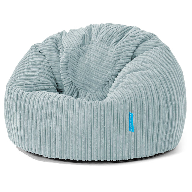 Pouf Poire Classique Enfant 1-5 ans - Côtelé Verte Menthe 01