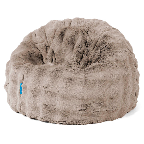 Pouf Poire Classique Enfant 1-5 ans - Fausse Fourrure à Bulles Vison 01