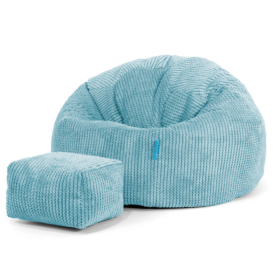 Pouf Poire Classique Enfant 1-5 ans - Pompon Mer Égée 02