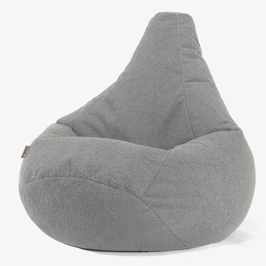Pouf Poire Gamer - Bouclé Gris 02