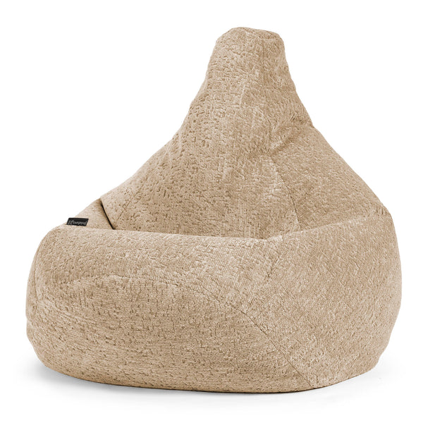 Pouf Poire Gamer - Chenille Luxe Vison 01