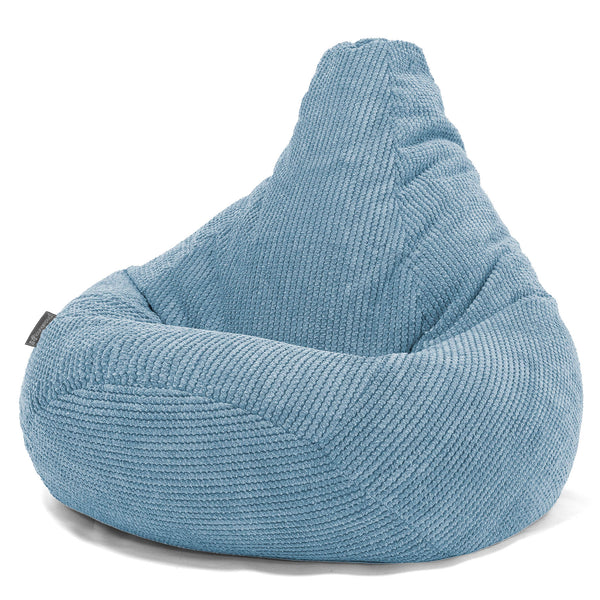 Pouf Poire Gamer - Pompon Bleu Ciel 01