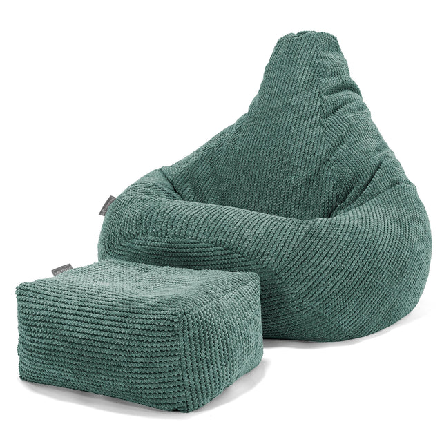 Pouf Poire Gamer - Pompon Vert Mousse 01