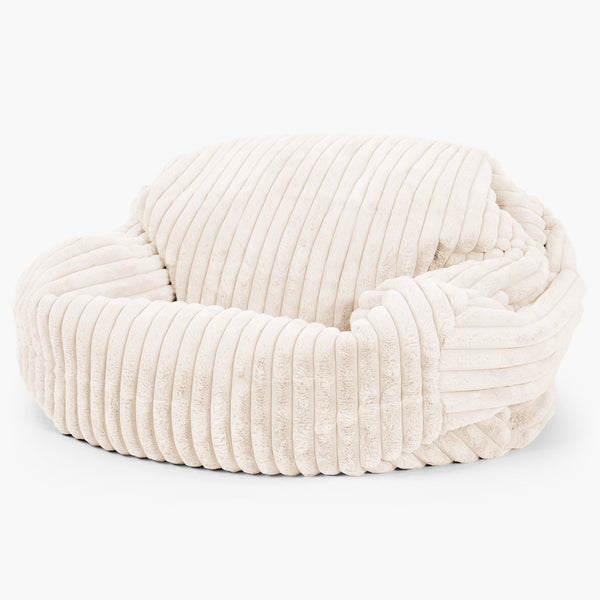 Pouf Canapé Sabine Housse de Remplacement - Velours Côtelé Ultra Pelucheux 01