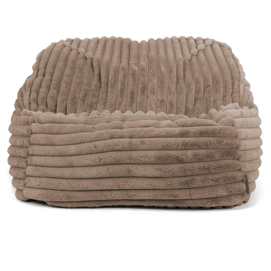 Le Pouf Doudou - Velours Côtelé Ultra Pelucheux Vison 02