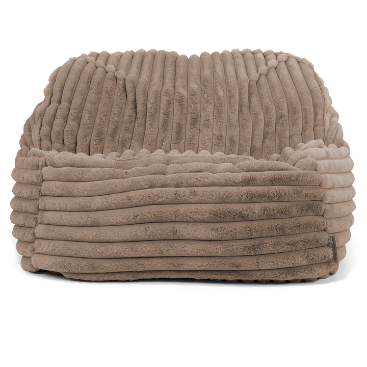 Le Pouf Doudou - Velours Côtelé Ultra Pelucheux Vison 02