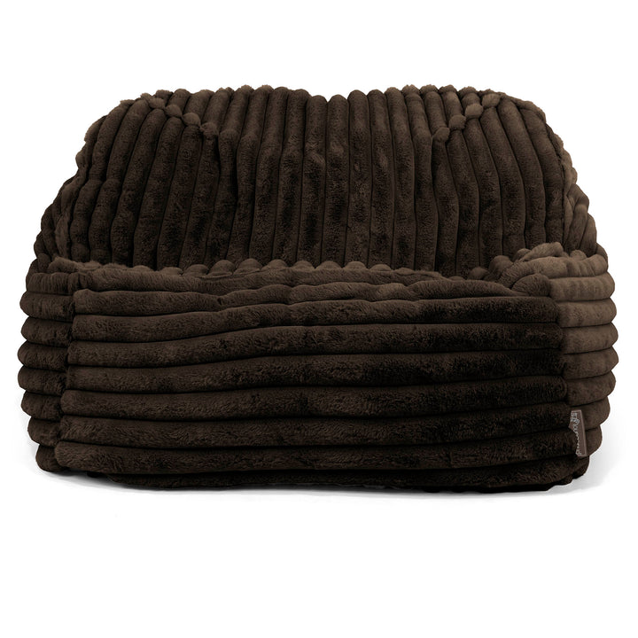 Le Pouf Doudou - Velours Côtelé Ultra Pelucheux Marron Meuse 02