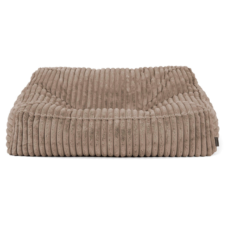 Le Canapé Pouf Doudou - Velours Côtelé Ultra Pelucheux Vison 02