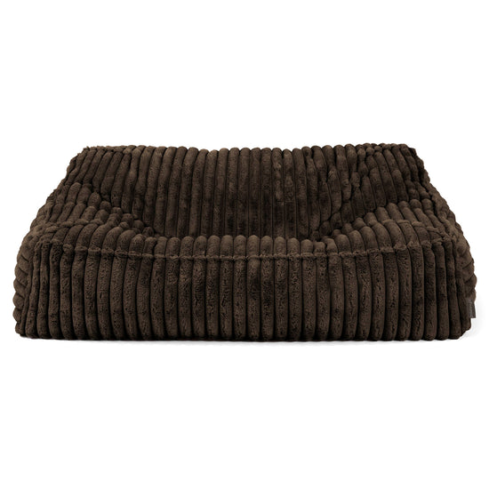 Le Canapé Pouf Doudou - Velours Côtelé Ultra Pelucheux Marron Meuse 02