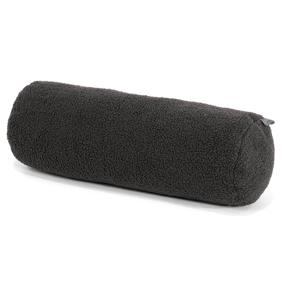 Housse de Traversin 20 x 55cm - Bouclé Anthracite 01