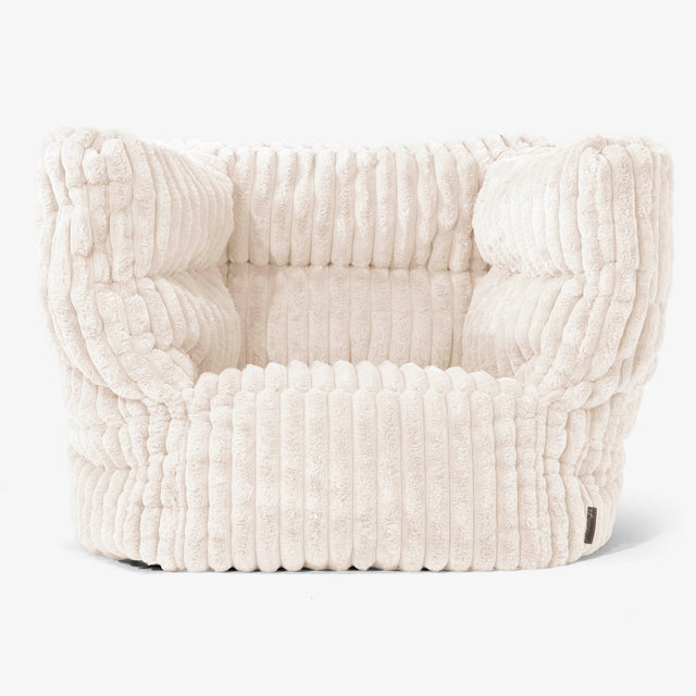 Louis Pouf Fauteuil Design Housse de Remplacement - Velours Côtelé Ultra Pelucheux 01