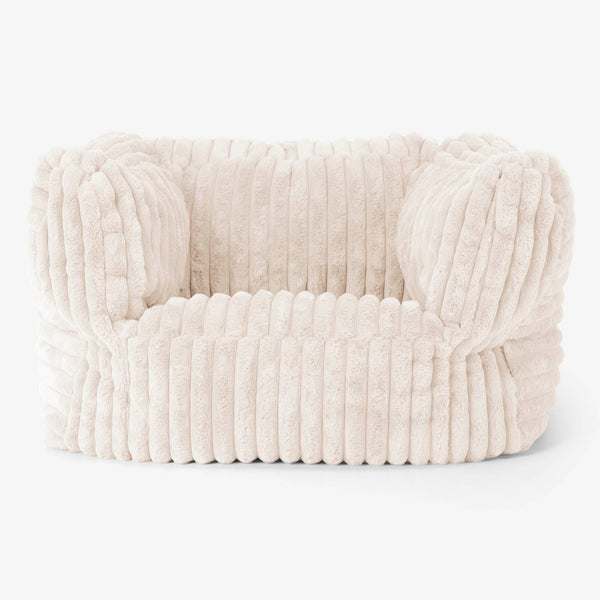 Albert Pouf Fauteuil Design Housse de Remplacement - Velours Côtelé Ultra Pelucheux 01