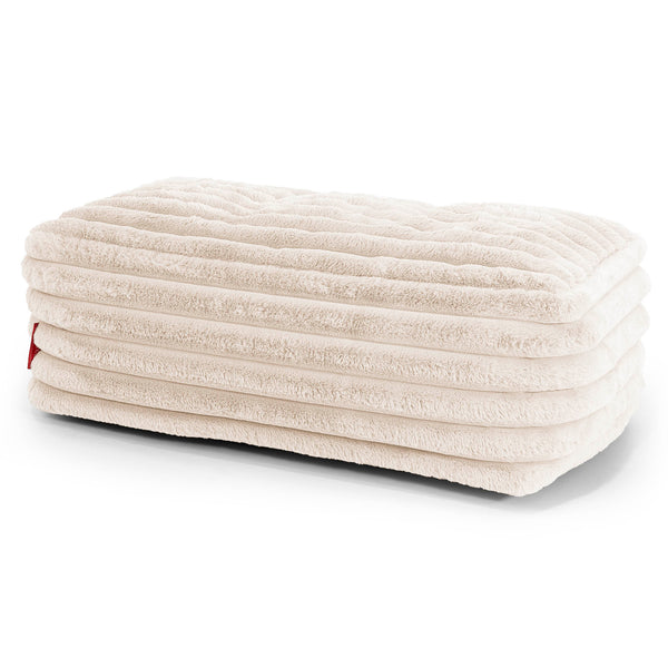 Gros Repose Pied Housse de Remplacement - Velours Côtelé Ultra Pelucheux 01