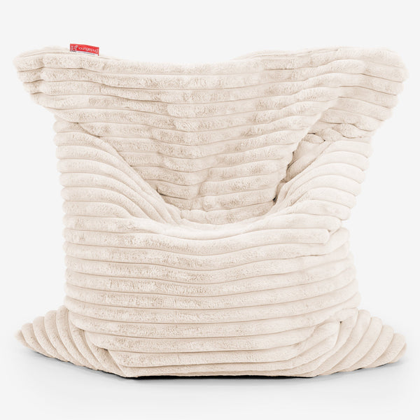 Pouf Géant XXL Housse de Remplacement - Velours Côtelé Ultra Pelucheux 01