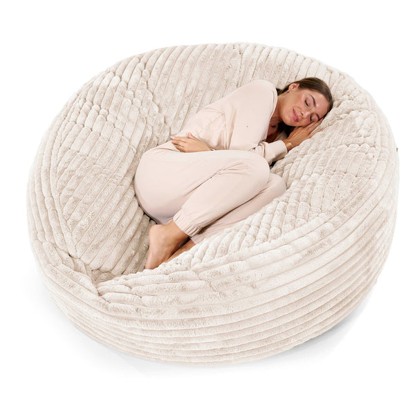 Canapé Pouf Géant Grande Mammouth Housse de Remplacement - Velours Côtelé Ultra Pelucheux 01