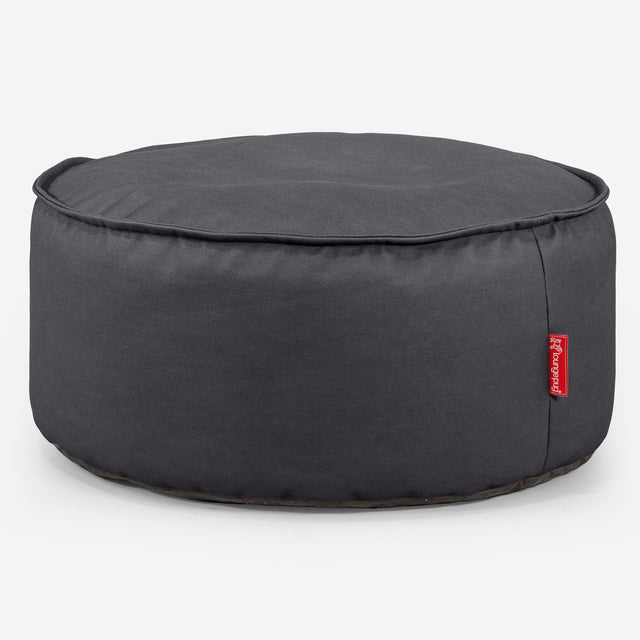 Pouf Design Rond Housse de Remplacement - Cuir Végan 01