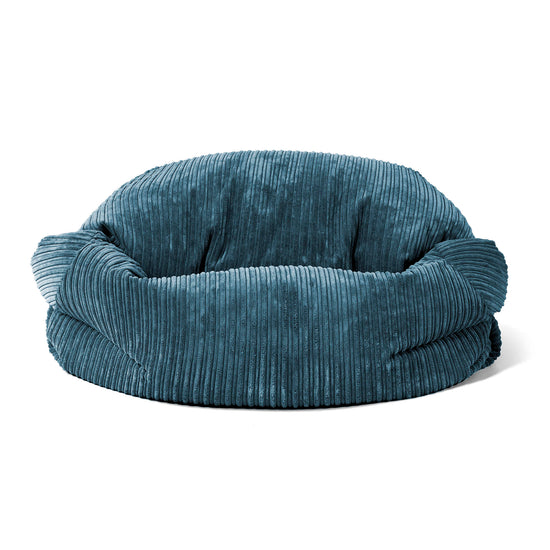 Pouf Canapé Sabine - Côtelé Bleu Marine 02