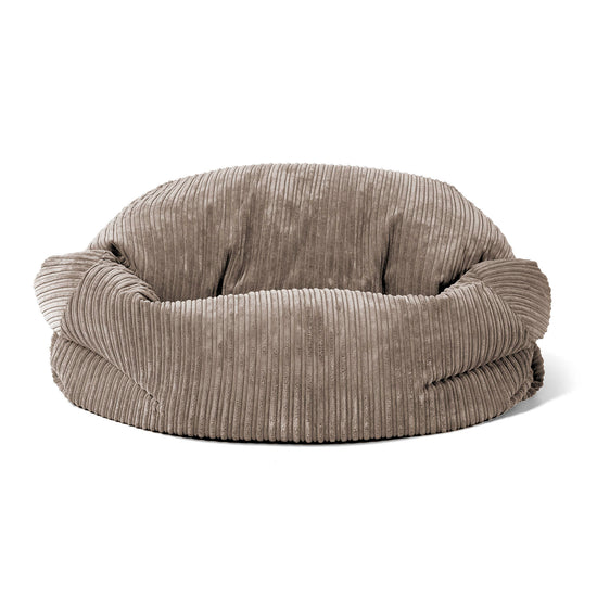 Pouf Canapé Sabine - Côtelé Grège 02