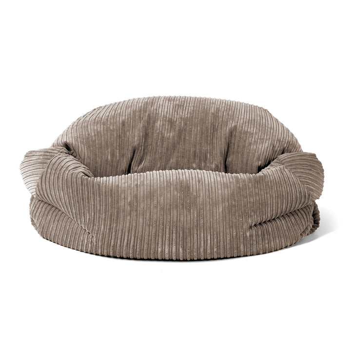Pouf Canapé Sabine - Côtelé Grège 02