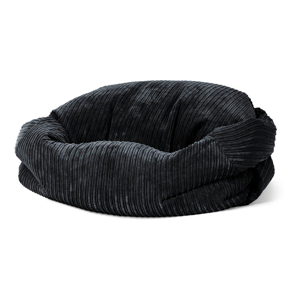 Pouf Canapé Sabine - Côtelé Noir 01