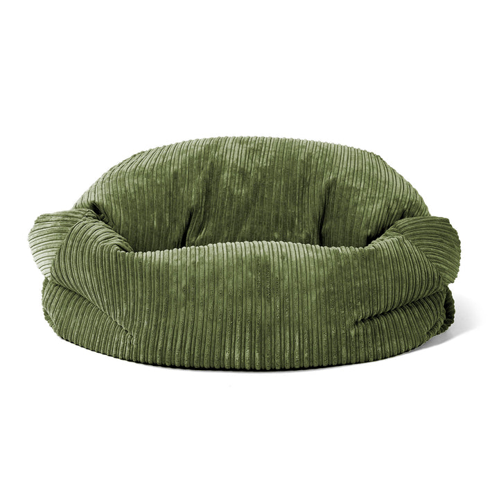 Pouf Canapé Sabine - Côtelé Vert Forêt 02