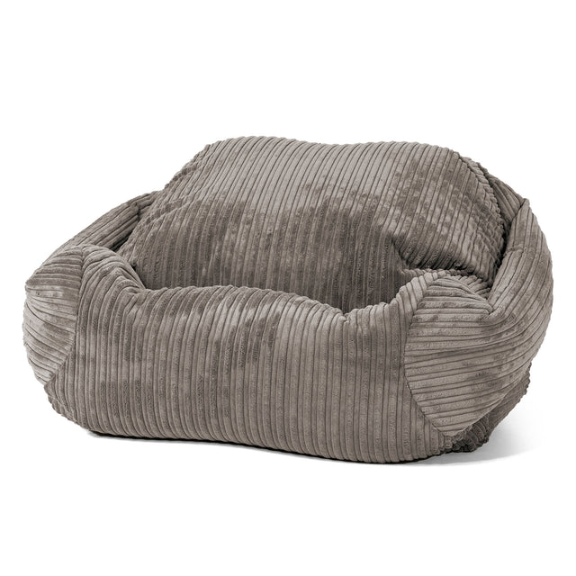Pouf Fauteuil Sabine - Côtelé Anthracite 01