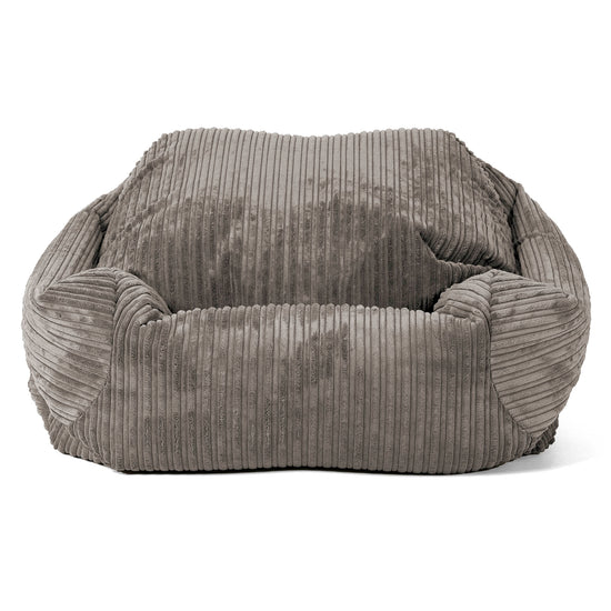 Pouf Fauteuil Sabine - Côtelé Anthracite 02