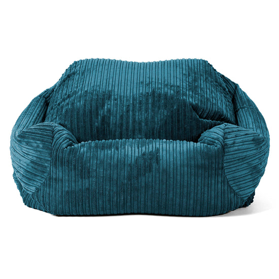 Pouf Fauteuil Sabine - Côtelé Bleu Canard 02