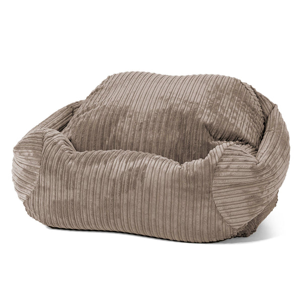 Pouf Fauteuil Sabine - Côtelé Grège 01
