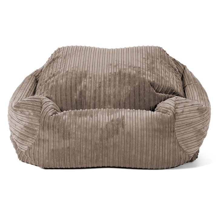 Pouf Fauteuil Sabine - Côtelé Grège 02