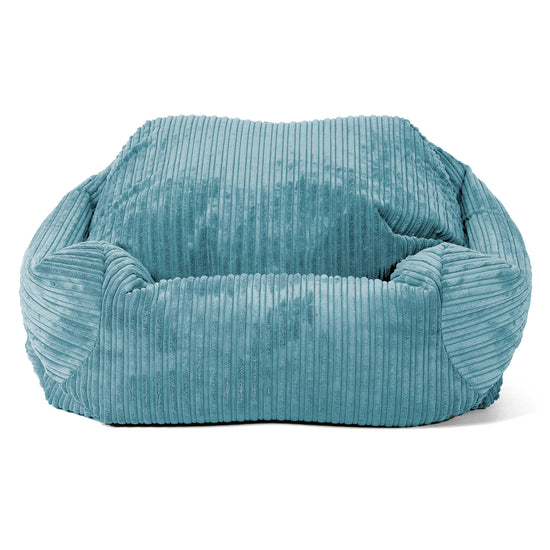 Pouf Fauteuil Sabine - Côtelé Mer égée 02