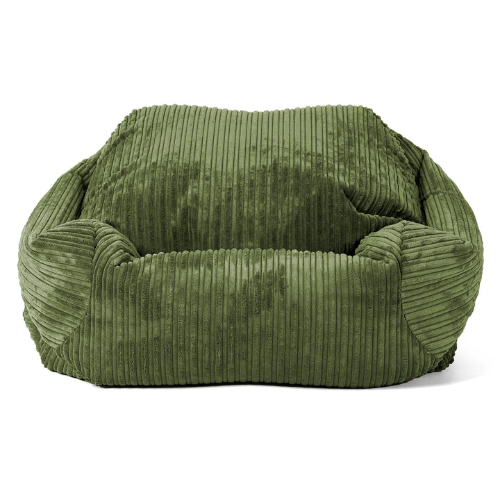 Pouf Fauteuil Sabine - Côtelé Vert Forêt 02