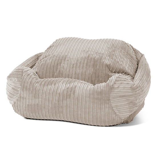 Pouf Fauteuil Sabine - Côtelé Vison 01