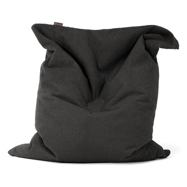 Pouf Géant XXL - Bouclé Anthracite 01