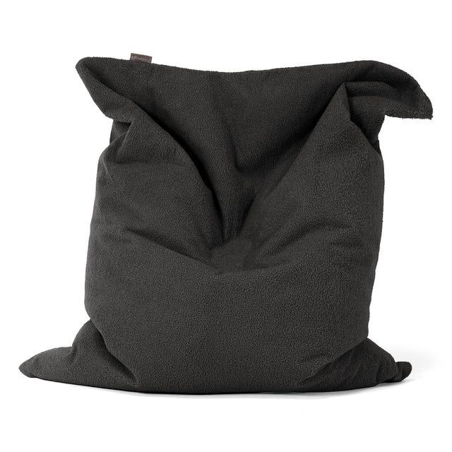 Pouf Géant XXL - Bouclé Anthracite 01