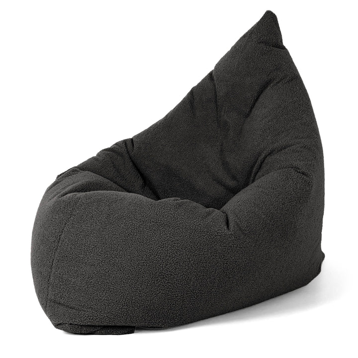 Pouf Géant XXL - Bouclé Anthracite 02