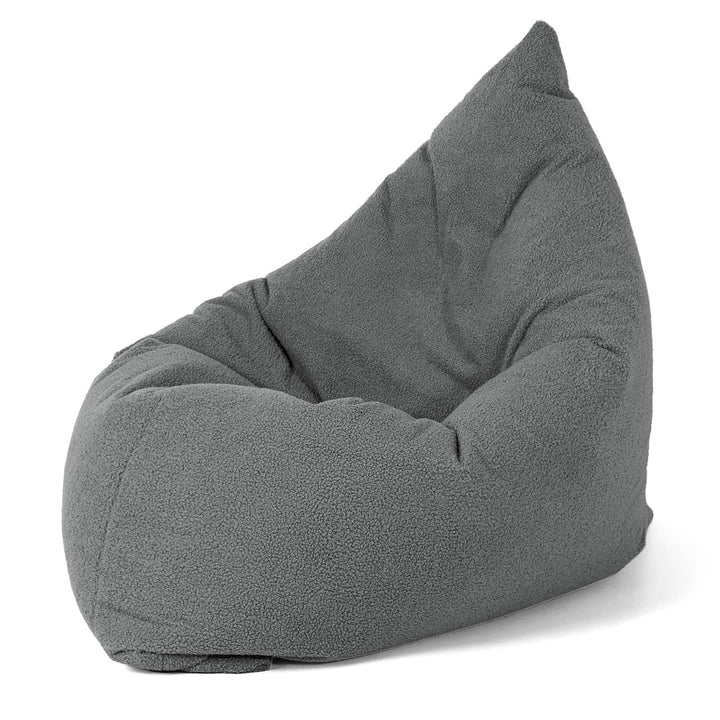 Pouf Géant XXL - Bouclé Gris 02