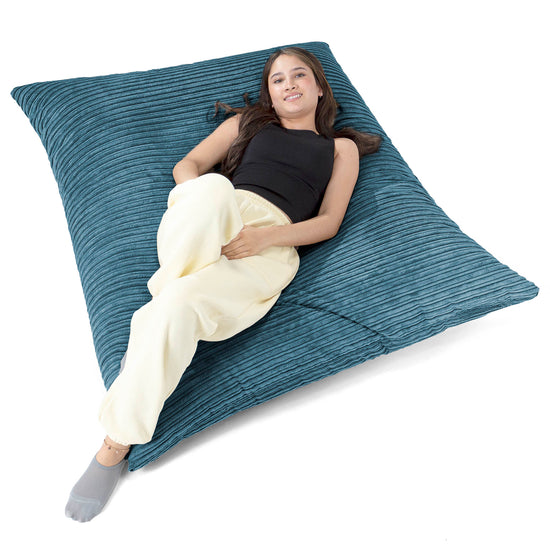 Pouf Géant XXL - Côtelé Bleu Marine 02