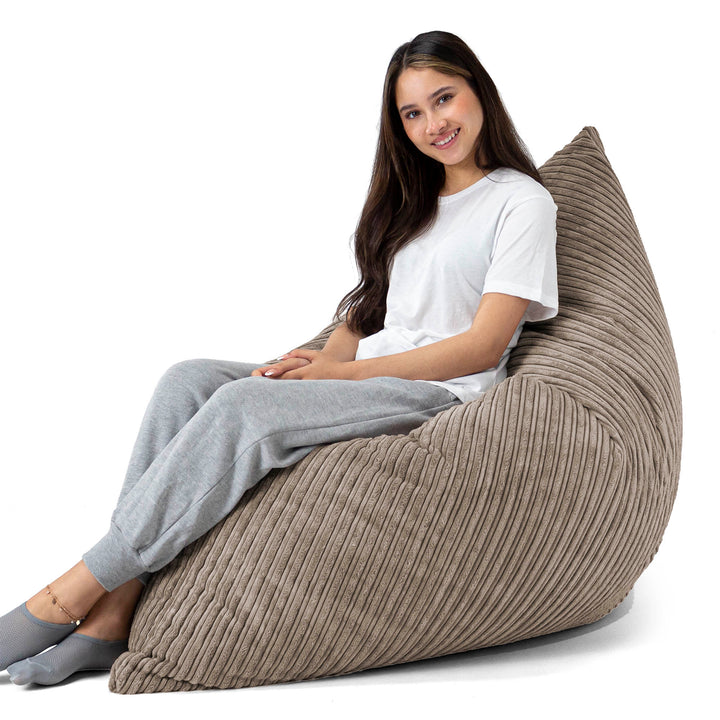 Pouf Géant XXL - Côtelé Grège 03