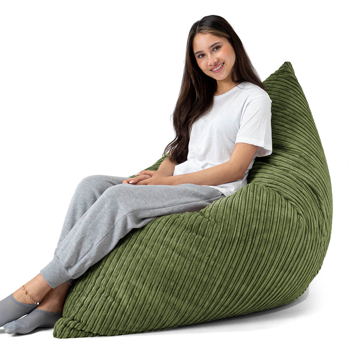 Pouf Géant XXL - Côtelé Vert Forêt 03