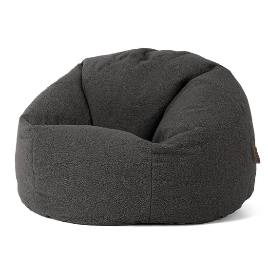 Pouf Poire Classique - Bouclé Anthracite 01