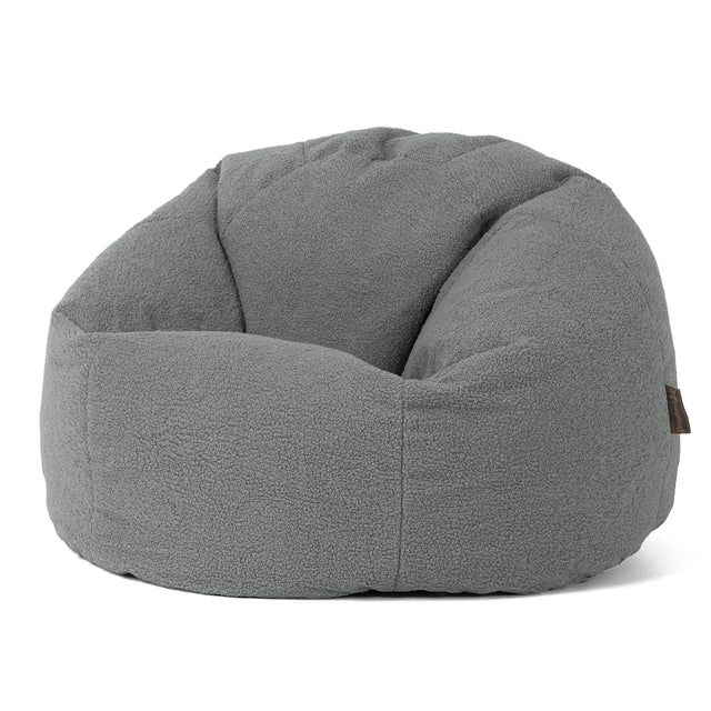 Pouf Poire Classique - Bouclé Gris 01