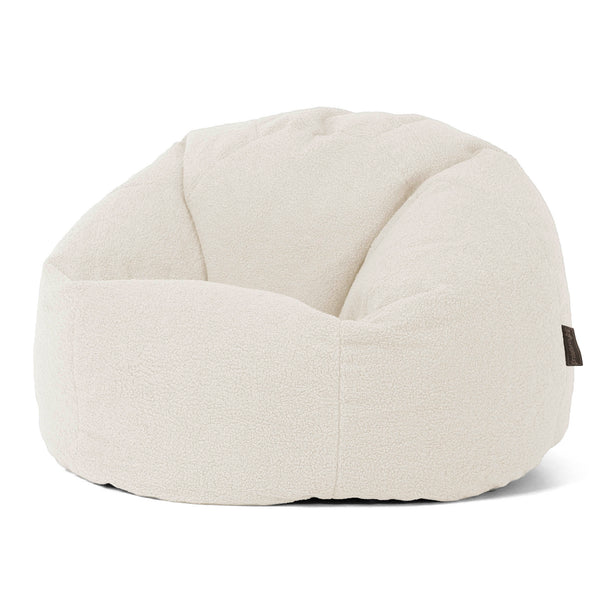 Pouf Poire Classique - Bouclé Ivoire 01