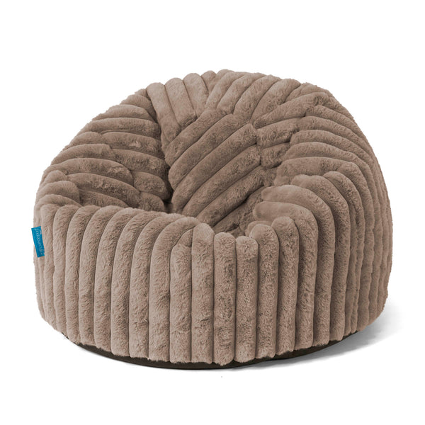 Pouf Poire Classique Enfant 1-5 ans - Velours Côtelé Ultra Pelucheux Vison 01