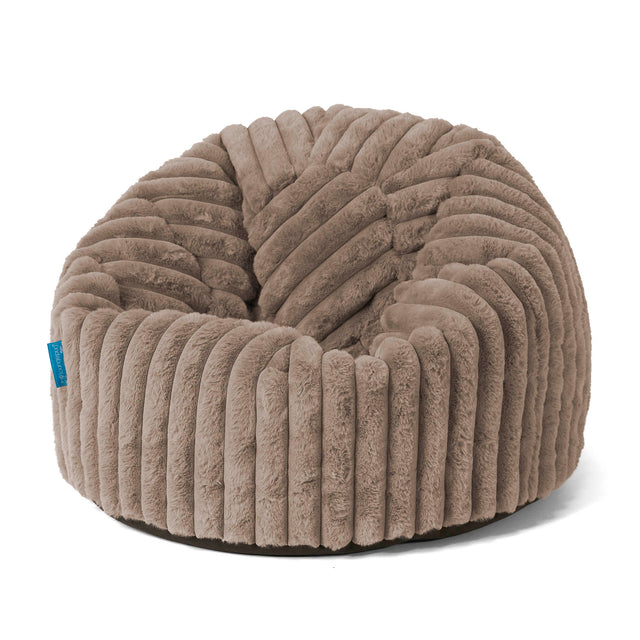 Pouf Poire Classique Enfant 1-5 ans - Velours Côtelé Ultra Pelucheux Vison 01